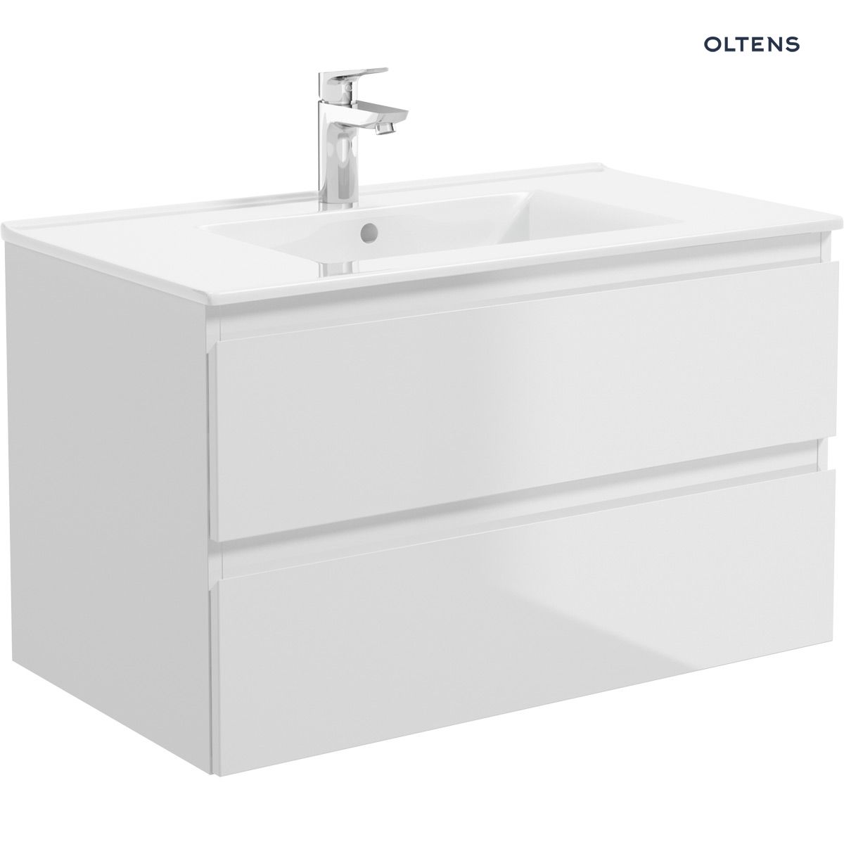 Oltens Vernal umywalka 80x46 cm meblowa prostokątna biała