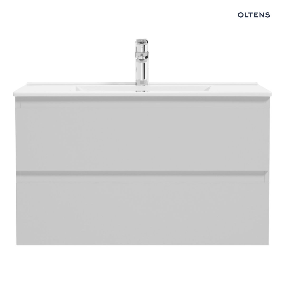 Oltens Vernal umywalka z szafką 60 cm szary mat